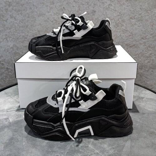 2021 Autumn Women Platform Sneakers Designers Brand Fashion Vulcanize Shoes Woman Casual Shoes Mesh Chunky Basket Ladies