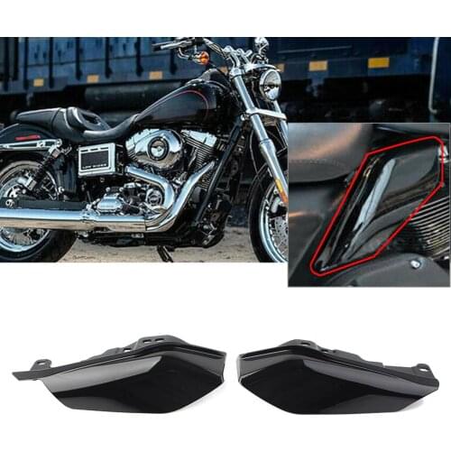 1Pair Motorcycle ABS Mid-Frame Air Deflector Wind Heat Shield Trim For Harley Davidson Touring 2017 2018 2019 2020 Gloss Black