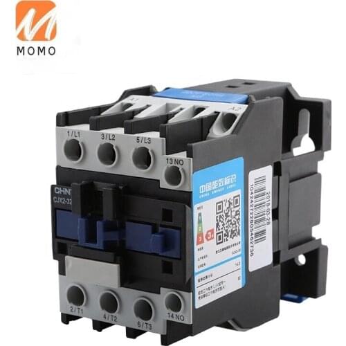 1PCS Universal AC Contactor CJX2 Series Single-Phase 220V/380V Normally Open Copper Ring 12A 18A 25A 32A