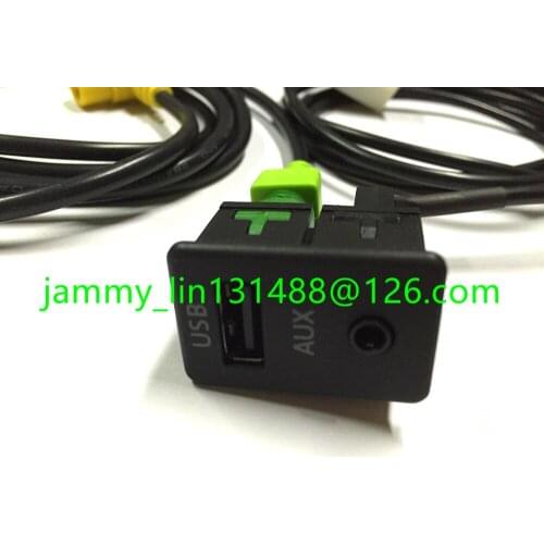 2015 New USB+AUX w/ Switch Plug Audio Cable For VW Volkwagen for Touran for Tiguan RCD510 RCD300