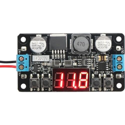 5 PCS/LOT 30W Adjustable Voltage Regulator DC 5~32V to 0~30V 1.5A Buck Converter/Adapter DC 12V 24V Power Supply + Voltmeter