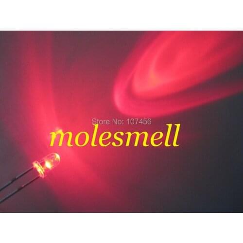 5000pcs 3mm High Bright Red LED 3mm water clear red led 3mm round red led lamp light