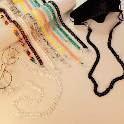 2021 Resin Acrylic Anti-drop Glasses Chain South Korea Hanging Neck Ancient Style Simple Mask Hanging Chain Jewelry Accessories