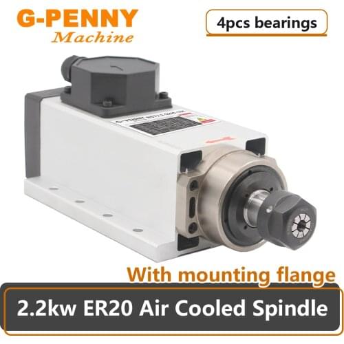 CNC spindle Motor Air cooling 220v 2.2kw ER20 Air cooled spindle 300Hz 4pcs Ceramic ball bearigs