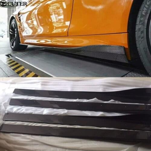 F82 M4 3D style carbon fiber side skirts apron for BMW F82 M4 car body kit 2014UP