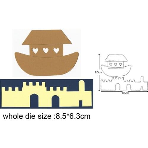 City Wall Sailboat Metal Cutting Dies Stencils For DIY dies Scrapbooking Embossing Die Cut Paper Card Making Craft dies new 2020