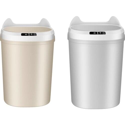 Induction Trash Can Automatic Touchless Dustbin Eco-Friendly Infrared Sensor Garbage Bin Kitchen Bath Home