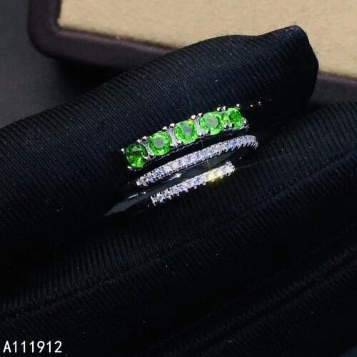 KJJEAXCMY fine jewelry natural Tsavorite 925 sterling silver new women ring support test fashion