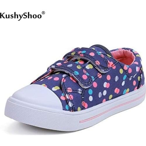 KushyShoo Kids Shoes Fashion Cartoon Printed Hook & Loop Childrens Sneakers Girls and Boys Toddler Sneakers Canvas Shoes