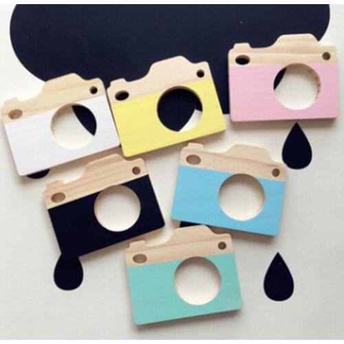 Lovely Cute Wooden Camera Toys For Baby Kids Room Decor Furnishing Articles Child Christmas Birthday Gifts Nordic Europe