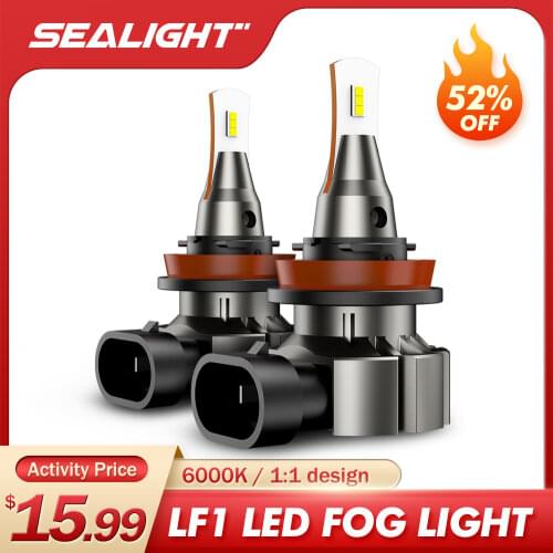 SEALIGHT 2PCS Fog Light H10 H11 9006 880 881 LED Fog Light Bulbs 6000K Fog Lamp For Car Auto Day Running Light LF1 Series