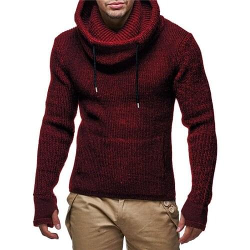 2018 Men Sweater Autumn Winter Pullovers Even Gloves High Quality Sweaters Knitted Coat Jacket Outwear Mens Slim Fit Pull Top