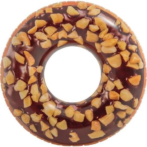 Adult Inflatable Chocolate Donut Swim Ring Water Tube Funny Pool Float Air Mattress Swim Toys Pool Water Fun Raft