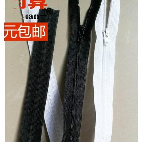 20 Pcs/lot Ykk Zipper Coil Nylon Single Open End Black White Zipper Repair Replacement for Jacket Sunscreen Sewing Accessories