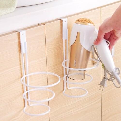 New cupboard door back hair dryer holder Hanger hair dryer rack storage Organizer hook Hanging shelf bathroom accessories