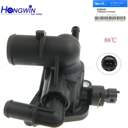 OEM NO.: 55206391 Engine Coolant Thermostat Housing Fits FFiat 500 Opel CChevrolet Alfa Romeo Lancia Ka 1336CL17690-68L10