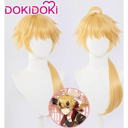 DokiDoki Game Genshin Impact Cosplay Thoma Cosplay Wig Genshin Impact Thoma Cosplay Cosplay Wig