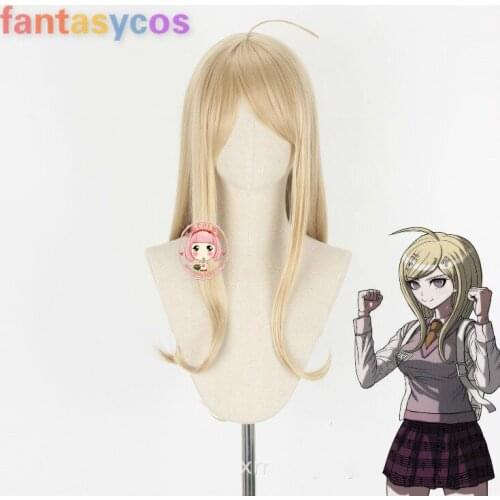 Dangan Ronpa Danganronpa V3 Pianist Akamatsu Kaede Long Soft Heat Resistant Cosplay Costume Wig+ Free Wig Cap