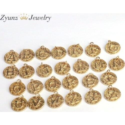 26PCS, Pendant Charms For Jewelry Making 26 English Alphabet Pendant DIY Jewelry Accessories Letter Pendant