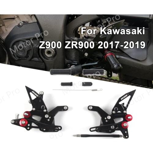 Adjustable Footrests For KAWASAKI Z900 2017 2018 2019 ZR900 Z-900 ZR 900 Motorcycle Foot Rests Pegs Rearsets Pedal