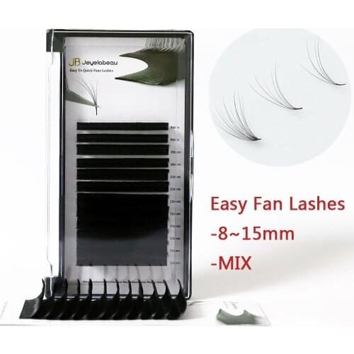 DIY 3d Mix Grafting Easy Fanning Blooming Eyelash Extensions Self Fanning Flower Lashes Faux Mink Individual False Eyelashes