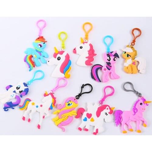 Unicorn Party Decor Gift Unicorn Rubber Key Chain Wedding Gifts for Guests Personalized Baby Shower Decoration Kids Party Favors