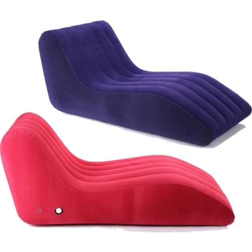 S-Shape Inflatable Sofa Sex Chair Furniture Sex Toys For Couples Adult Games Sex Furniture Cushion Position Love Lounge Chair