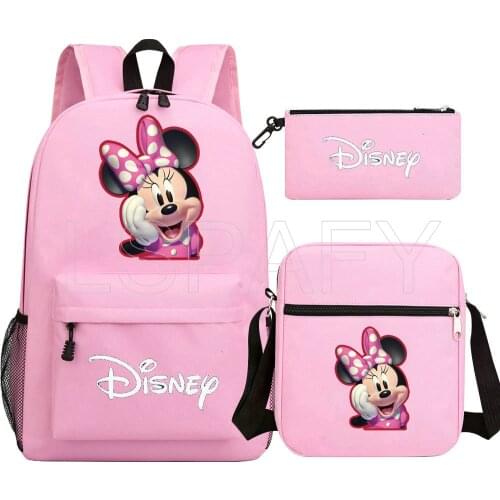 Disney School Bags for Girls Boys Bookbag Student Streetwear Minnie Mouse Backpack Children Backpacks Kids Backpack Bags Sets