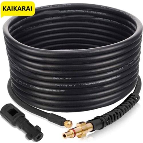 High Pressure Clean Pipe 10M33FT, 2300 PSI 160 BAR Drain and Pipe Cleaning Hose Kit with Adapter for Lavor Karcher K-Series