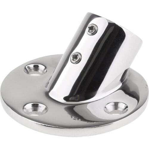 Marine Boat Hand Rail 45 Degree Hardware Fitting 1" Tube Round Base