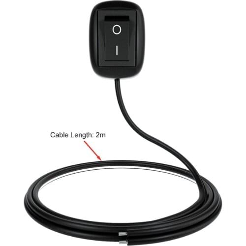 DC 12V Universal Car Switch Paste Type Toggle Switch with Cable 50cm for Fog Ring Drive Lights Neon Lights