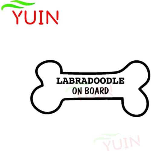 Funny Dog Bone Car Sticker Pet Lover LABRADOODLE BOARD Decal PVC Window Decoration High Quality Waterproof Sunscreen Decals