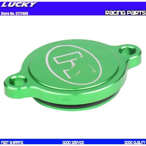 Billet Oil Filter Cover Cap For Kawasaki KXF250 2005-2018 2006 2007 2008 2009 2010 2011 2012 2013 2014 2015 2016 2017