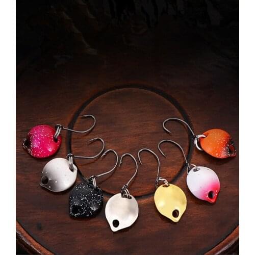 1pcs 1.8g Fishing Metal Colorful Spoon Baits Spinner Lure Mini Bait for Trout Single Hook Sequins Bait Fishing Accessories