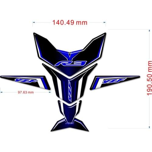 2018 2019 2020 For YAMAHA YZF-R3 YZFR3 YZF R3 Tank Pad Stickers Decal Protector Fairing Emblem Badge Logo R3 Knee 2015 2016 2017