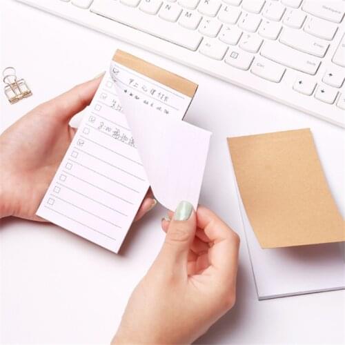 2019 Pocket Kraft Paper Memo Pad Notepad Stationery Scrapbooking Memo Notes To Do List Tear Checklist Note Pad memo sheets