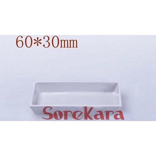 3pcs 60x30mm Porcelain Combustion Boat High Temperature Ceramic Cupel Boat