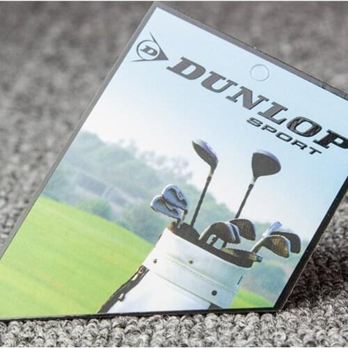 500pcs/lot Customized hangtag printed paper tags for golf 300gsm coated paper tags