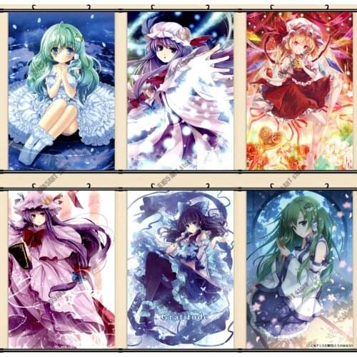 Anime Canvas Painting TouHou Project Posters and Prints Wall Art Nordic Room Decor Pictures Living Kids Home Decoration Gift