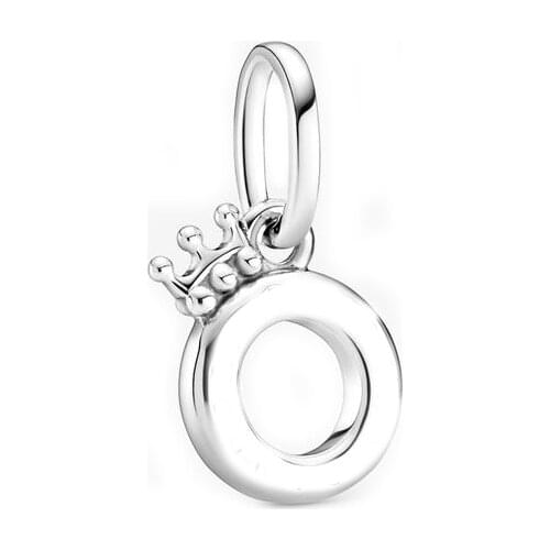 Free Shipping Authentic 925 Sterling Silver Open Centre Crown O Pendant Charms Fit Original Bracelet For Women DIY Jewelry Beads
