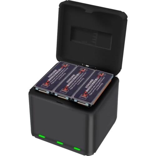 3 in1 Fast Charger Charging Box Storage Case for DJI Osmo Action Sports Camera Battery TF Card Storage Box Camera Accessories