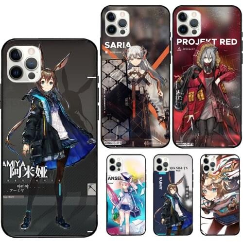Amiya Ansel Arknights For iPhone 11 12 Pro Max Mini Case Soft Cover For iPhone XR X XS Max 7 8 Plus Phone Case