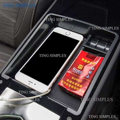 Beler Black Center Console Glove Storage Box Armrest Organizer Tray Container fit for Cadillac XT5 2017 2018 2019 accessories