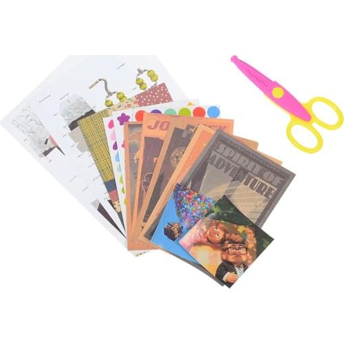 DIY My Adventure Book Vintage Photo Album Accessories Pixar Up Film Post Cards Stickers for Children Photo Album