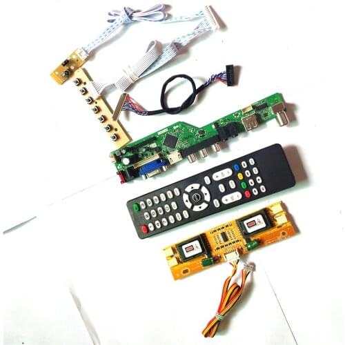 For M201EW02 V1 V8 V9 HDMI-Compatible VGA USB AV T.V53 drive board keyboard+Remote+Inverter LVDS 4CCFL 30Pin LCD monitor