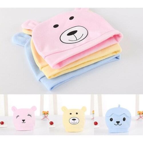 Brand New Toddler Newborn Kids Baby Boy Girl Infants Cotton Soft Warm Santa Hat Beanie Cap 3D Bears Ears Soft Hospital Hat