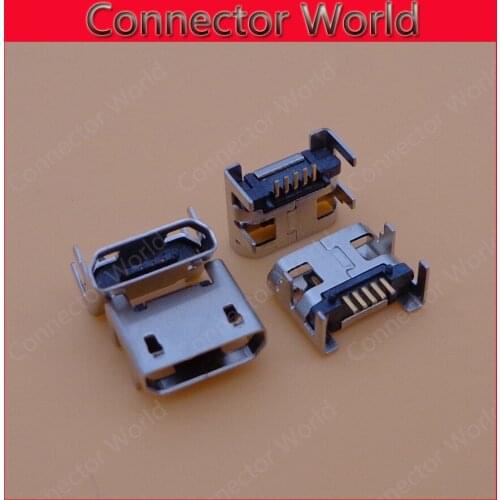 20pcs Micro USB connector 5pin seat Jack Micro usb Four legs 5P Inserting plate seat Mini usb connector Free shipping