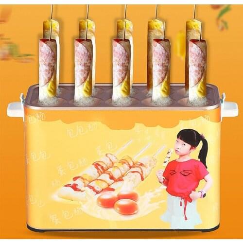 Electric Type Egg Sausage Machine Automatic Commercial Ten-hole Egg Roll Maker Egg Frying Food Processing Machine Snack Cooker