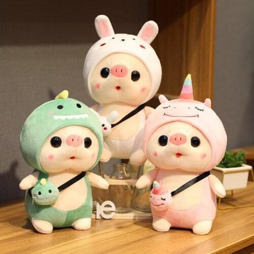 Cute Transformed Fruits Piggy Plush Toys Soft Stuffed Cartoon Animal Pig Doll Home Decoration Baby Kids Girls Birthday Gifts