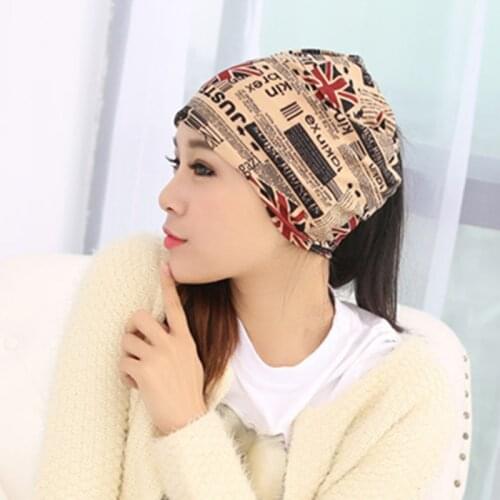 Fashion hat mens and womens flag turban caps Korean style hooded caps pile caps fall hats for women